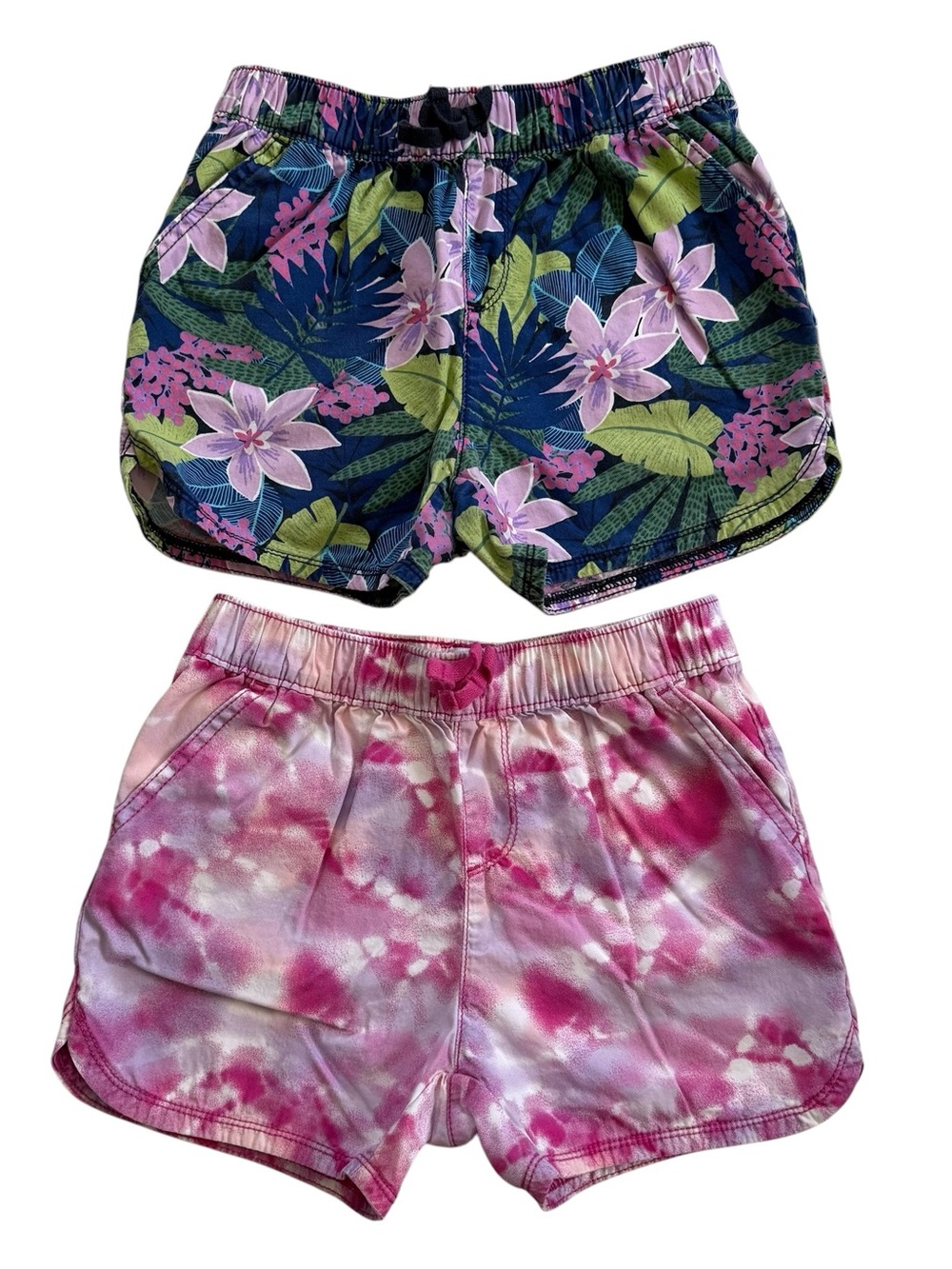 Lot of 2 The Children’s Place Tropical Print & Tie Dye Shorts Girls Size 10